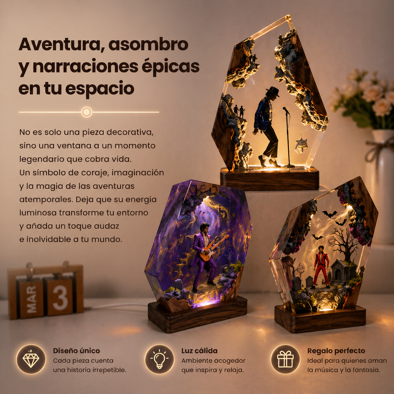 Nia MJ Lamps - Display Setup